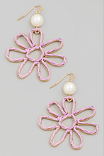 Load image into Gallery viewer, Raffia Flower Earrings - More Colors Available