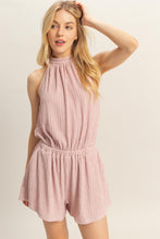 Load image into Gallery viewer, Halter-Neck Open-Back Romper in Mauve
