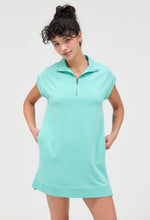 Load image into Gallery viewer, Half Zip Mock Neck Mini Dress - More Colors Available
