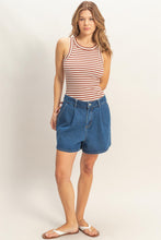 Load image into Gallery viewer, Striped Ribbed Racerback Tank - More Colors Available
