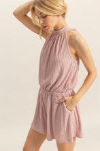 Load image into Gallery viewer, Halter-Neck Open-Back Romper in Mauve
