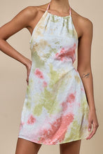 Load image into Gallery viewer, Tie Dye Halter Open Back Mini Dress
