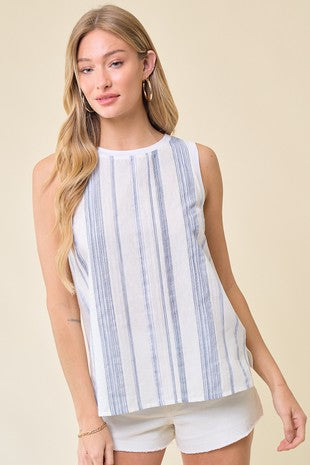 Striped Sleeveless Top