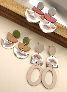 Neutral Polymer Clay Earrings - More Colors Available