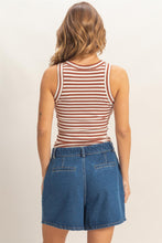 Load image into Gallery viewer, Striped Ribbed Racerback Tank - More Colors Available
