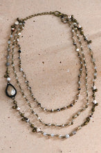 Load image into Gallery viewer, Triple Layered Mixed Glass Bead and Stone Necklace - More Colors Available
