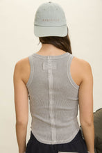 Load image into Gallery viewer, Washed Raw Edge Sleeveless Knit Tank - More Colors Available
