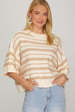 Load image into Gallery viewer, Drop Half Sleeve Round Neck Sweater Top

