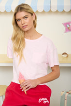 Load image into Gallery viewer, Raw Edge Exposed Seam Short Sleeve Knit Crop Top - More Colors Available
