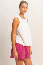 Load image into Gallery viewer, Sleeveless Raw Edged Top - More Colors Avaiable
