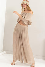 Load image into Gallery viewer, Off-the-Shoulder Top / Pants Set - Carmel
