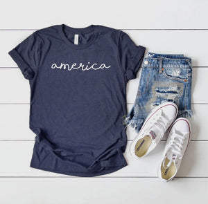 "America" Unisex Adult T-Shirt - More Colors Available