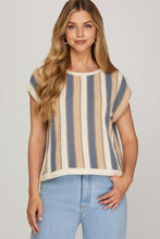 Load image into Gallery viewer, Drop Shoulder Short Sleeve Sweater Top
