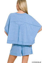 Load image into Gallery viewer, Exposed Seam Boxy Top/Short Set - More Colors Available
