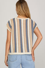 Load image into Gallery viewer, Drop Shoulder Short Sleeve Sweater Top

