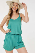 Load image into Gallery viewer, Sleeveless Loose Fit Romper with Spaghetti Straps - More Colors Available

