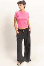 Load image into Gallery viewer, Mineral Washed Short Sleeve Crew Neck Top - More Colors Available
