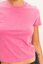 Load image into Gallery viewer, Mineral Washed Short Sleeve Crew Neck Top - More Colors Available
