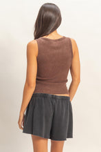 Load image into Gallery viewer, Acid Washed Henley Ribbed Tank Top - More Colors Available
