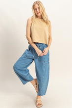 Load image into Gallery viewer, Sleeveless Raw Edge Tie-Side Top - More Colors Available
