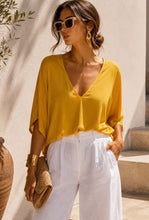Load image into Gallery viewer, Flowy V-Neck Poncho Top - More Colors Available
