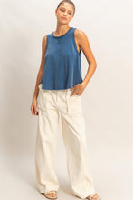 Load image into Gallery viewer, Sleeveless Raw Edged Top - More Colors Avaiable
