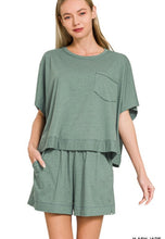 Load image into Gallery viewer, Exposed Seam Boxy Top/Short Set - More Colors Available
