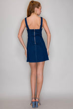 Load image into Gallery viewer, Square Neck A-line Denim Dress - More Colors Available
