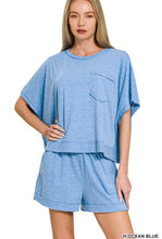 Load image into Gallery viewer, Exposed Seam Boxy Top/Short Set - More Colors Available
