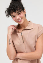 Load image into Gallery viewer, Half Zip Mock Neck Mini Dress - More Colors Available
