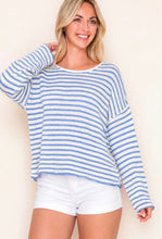 Load image into Gallery viewer, Striped Round Neck Sweater Top - More Colors Available
