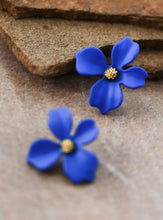 Load image into Gallery viewer, Painted Metal Flower Stud Earrings - More Colors Available
