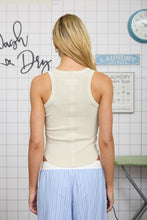 Load image into Gallery viewer, Washed Raw Edge Sleeveless Knit Tank - More Colors Available
