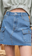 Load image into Gallery viewer, Cargo Denim/Jean Skirt
