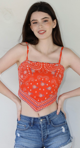 Printed Triangle Top