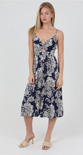 Load image into Gallery viewer, Twist-Front Midi Dress - Navy
