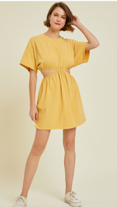 T-Shirt Dress with Side Cutouts