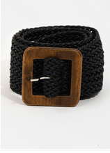 Load image into Gallery viewer, Wooden Square Buckle Braided Belt - More Colors Available
