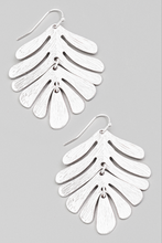 Load image into Gallery viewer, Leaf-Shaped Metal Fish Hook Earring - More Colors Available
