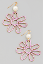 Load image into Gallery viewer, Raffia Flower Earrings - More Colors Available
