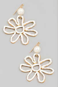 Raffia Flower Earrings - More Colors Available