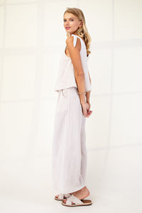 Illusion Jumpsuit w/ Shoulder Ties - More Colors Available