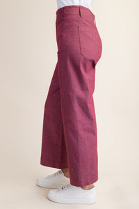 Ankle Cropped Pants - More Colors Available