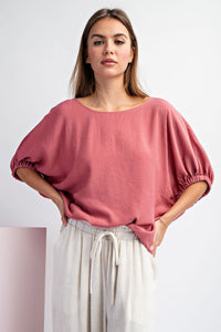 Loose Fit Boxy Blouse - More Colors Available