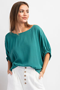 Loose Fit Boxy Blouse - More Colors Available