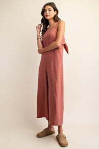 Wide Leg Jumpsuit w/ Back Tie