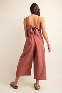 Wide Leg Jumpsuit w/ Back Tie