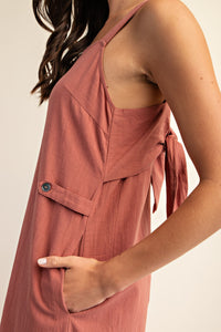 Wide Leg Jumpsuit w/ Back Tie