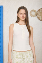 Load image into Gallery viewer, Button Front Ribbed Tank - More Colors Available
