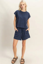 Load image into Gallery viewer, Cap Sleeve Boxy Top &amp; Shorts Set - More Colors Available
